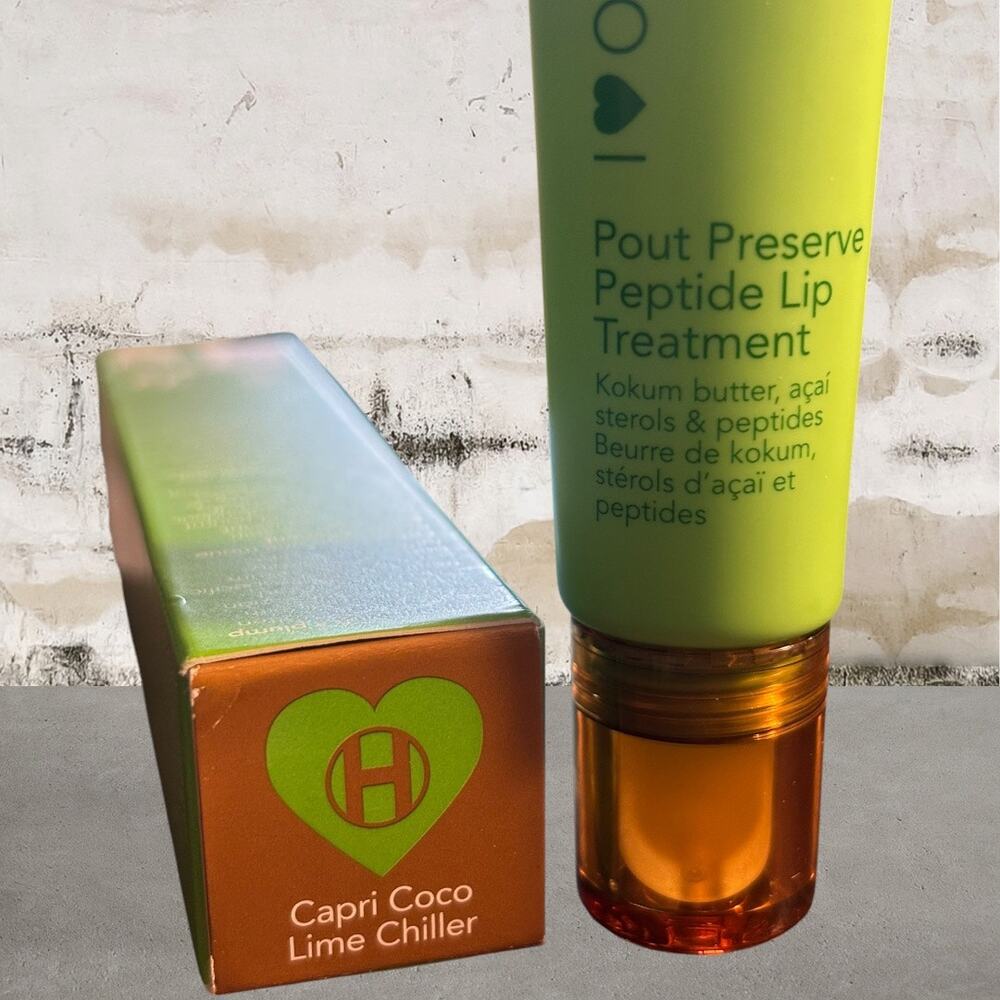 OLEHENRIKSEN Pout Preserve Chillers Peptide Lip Treatment in Capri Coco Lime NIB - Picture 2 of 4